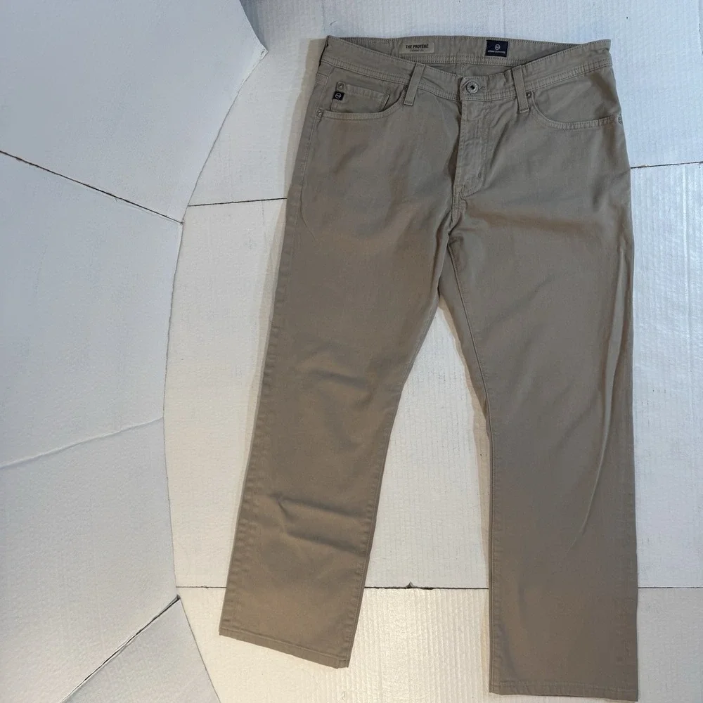 Men's Pants 31x34 AG Adriano Goldschmied The Protege Beige Casual Stretch Blend‎